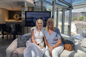 Julie & Sophie on a ship visit